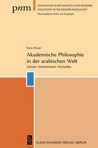 Akademische Philosophie in der arabischen Welt_cover