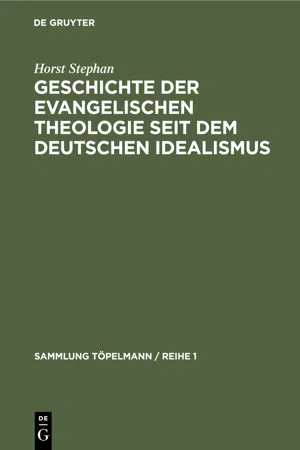 Geschichte der evangelischen Theologie seit dem deutschen Idealismus