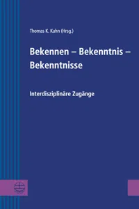 Bekennen - Bekenntnis - Bekenntnisse_cover