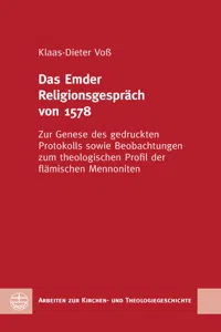 Das Emder Religionsgespräch von 1578_cover