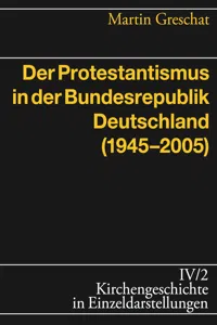 Der Protestantismus in der Bundesrepublik Deutschland_cover