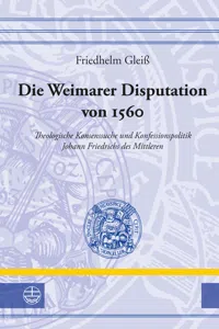 Die Weimarer Disputation von 1560_cover