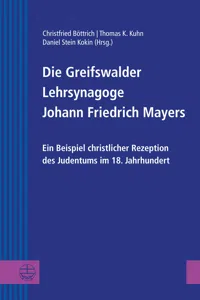 Die Greifswalder Lehrsynagoge Johann Friedrich Mayers_cover