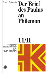 Theologischer Handkommentar zum Neuen Testament / Der Brief des Paulus an Philemon_cover