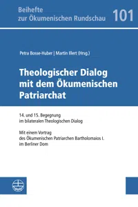 Theologischer Dialog mit dem Ökumenischen Patriarchat_cover