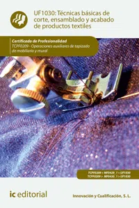 Técnicas básicas de corte, ensamblado y acabado de productos textiles. TCPF0209_cover