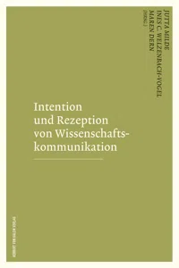 Intention und Rezeption von Wissenschaftskommunikation_cover