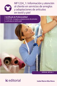 Información y atención al cliente en servicios de arreglos y adaptaciones de artículos en textil y piel. TCPF0109_cover