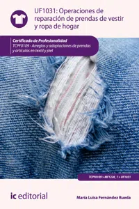 Operaciones de reparación de prendas de vestir y ropa de hogar. TCPF0109_cover