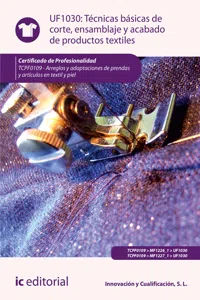 Técnicas básicas de corte, ensamblado y acabado de productos textiles. TCPF0109_cover