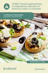 Gestión gastronómica en alojamientos ubicados en entornos rurales y/o naturales. HOTU0109_cover