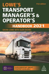 Lowe's Transport Manager's and Operator's Handbook 2021_cover