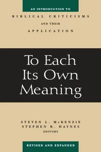 To Each Its Own Meaning, Revised and Expanded_cover