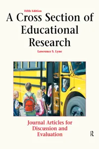 A Cross Section of Educational Research_cover