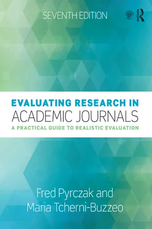 Evaluating Research in Academic Journals