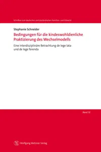 Bedingungen für die kindeswohldienliche Praktizierung des Wechselmodells_cover