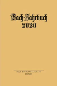 Bach-Jahrbuch 2020_cover