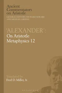 'Alexander': On Aristotle Metaphysics 12_cover