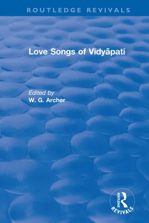 Love Songs of Vidyāpati