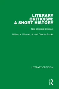 Literary Criticism: A Short History_cover