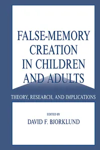 False-memory Creation in Children and Adults_cover
