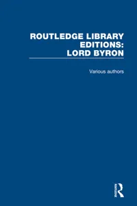 Routledge Library Editions: Lord Byron_cover