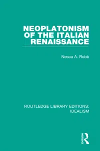 Neoplatonism of the Italian Renaissance_cover