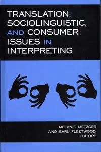 Translation, Sociolinguistic, and Consumer Issues in Interpreting_cover