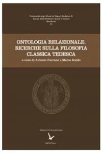 Ontologia relazionale : Ricerche sulla filosofia classica tedesca_cover