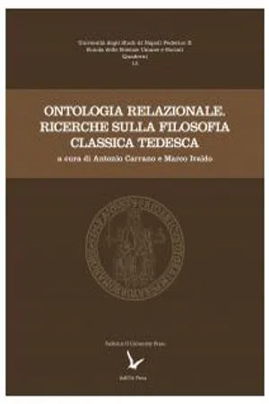 Ontologia relazionale : Ricerche sulla filosofia classica tedesca