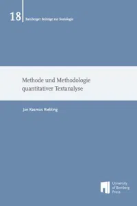 Methode und Methodologie quantitativer Textanalyse_cover