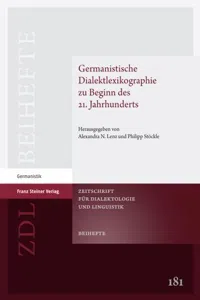 Germanistische Dialektlexikographie zu Beginn des 21. Jahrhunderts_cover