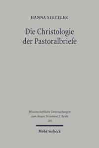 Die Christologie der Pastoralbriefe_cover