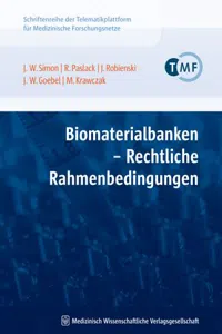 Biomaterialbanken - Rechtliche Rahmenbedingungen_cover