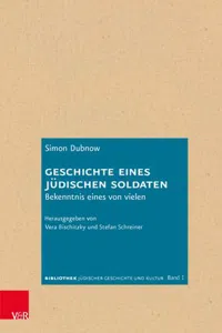 Geschichte eines jüdischen Soldaten : Bekenntnis eines von vielen_cover