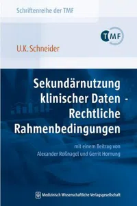 Sekundärnutzung klinischer Daten – Rechtliche Rahmenbedingungen_cover