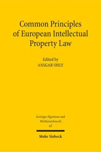 Common Principles of European Intellectual Property Law_cover