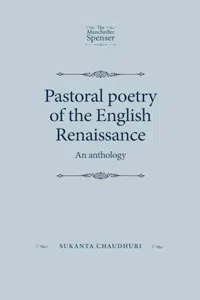 Pastoral poetry of the English Renaissance : An anthology_cover