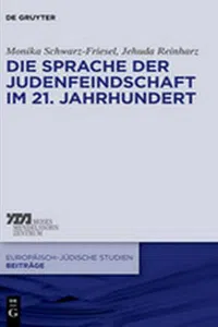 Die Sprache der Judenfeindschaft im 21. Jahrhundert_cover