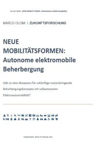 NEUE MOBILITÄTSFORMEN: Autonome elektromobile Beherbergung_cover