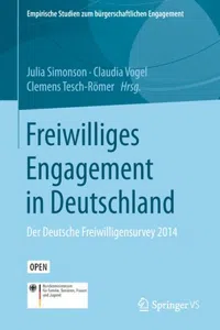 Freiwilliges Engagement in Deutschland: Der Deutsche Freiwilligensurvey 2014_cover