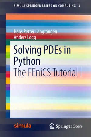 Solving PDEs in Python: The FEniCS Tutorial I