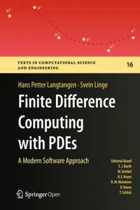 Finite Difference Computing with PDEs: A Modern Software Approach_cover