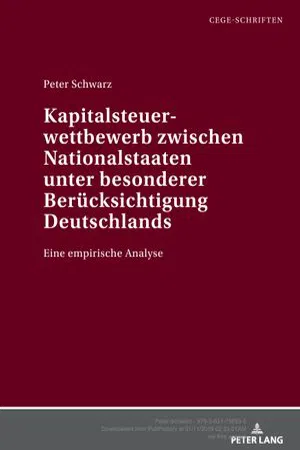 Kapitalsteuerwettbewerb zwischen Nationalstaaten - unter besonderer Beruecksichtigung Deutschlands (Volume 13.0)