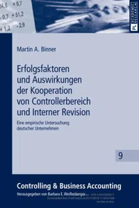 Erfolgsfaktoren und Auswirkungen der Kooperation von Controllerbereich und Interner Revision_cover