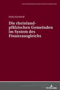 Die rheinland-pfaelzischen Gemeinden im System des Finanzausgleichs_cover