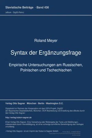 Syntax der Ergaenzungsfrage (Volume 436.0)