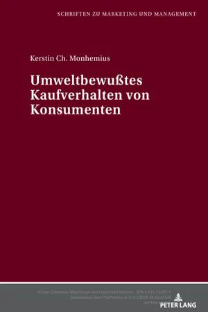 Umweltbewußtes Kaufverhalten von Konsumenten (Volume 18.0)