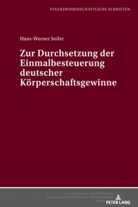 Zur Durchsetzung der Einmalbesteuerung deutscher Koerperschaftsgewinne_cover