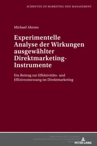 Experimentelle Analyse der Wirkungen ausgewaehlter Direktmarketing-Instrumente_cover
